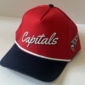 Washington Capitals Red Blue Screaming Eagle SnapBack Cap 2026-27 STH Hat NEW